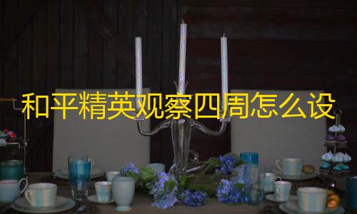 和平精英辅助器免费开挂和平精英观察四周怎么设置?